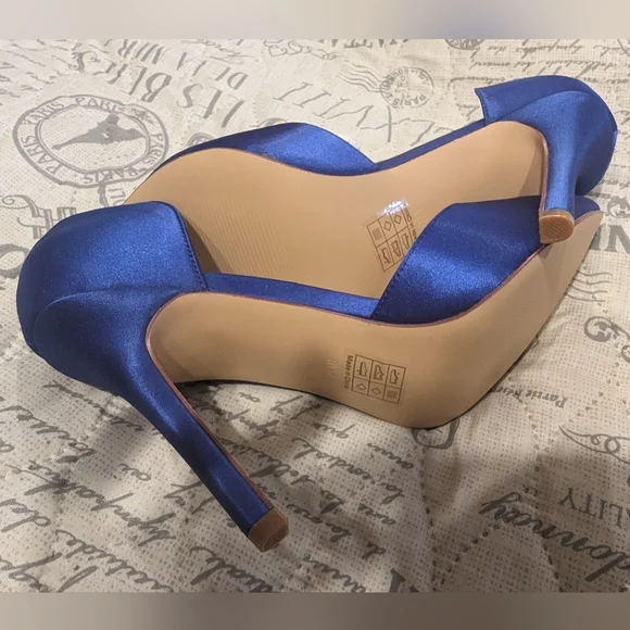 ELEGANTPARK Women's Almond Toe Satin Bridal Wedding Formal Party Shoes - Picture 5 of 5